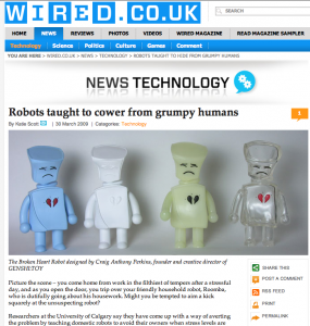 Broken Heart Robot in Wired Magazine